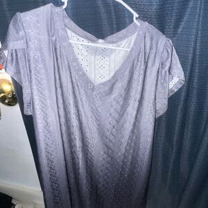 Women's Short Sleeve Lavender Top